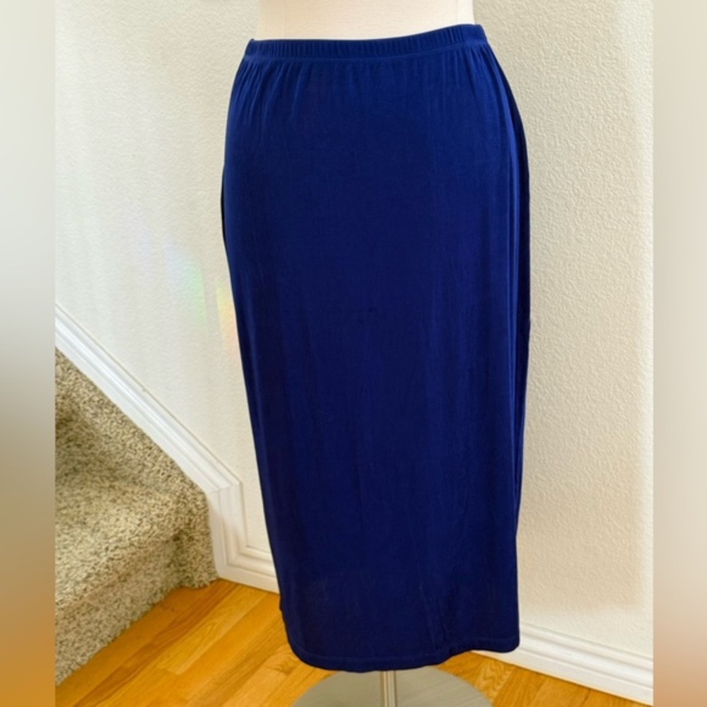 Chico's Travelers Deep Blue Maxi Skirt Size 16 (Chico’s size 3)